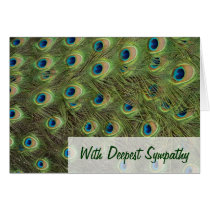 Peacock Feathers Pattern Sympathy Cards