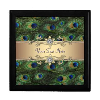 Peacock Feathers Peacock Keepsake Gift Box giftbox