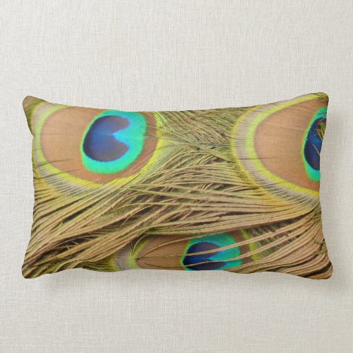 Peacock Feathers Throw Pillows