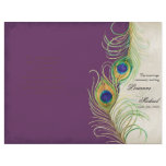 Peacock Feathers - Purple, Wedding Program flyers