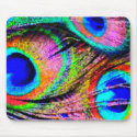 peacock feather's rainbow mousepads by darshe40 peacock feather's rainbow mousepads