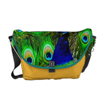 peacock feathers rickshaw bag COLOR CHANGE Commuter Bags