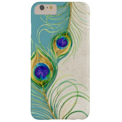 Peacock Feathers Royal Damask Personalized Names Barely There iPhone 6 Plus Case