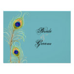 Peacock Feathers RSVP Response Cards Announcements