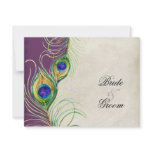 Peacock Feathers RSVP Response Cards Announcements