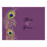 Peacock Feathers RSVP Response Cards Custom Announcement
