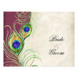 Peacock Feathers RSVP Response Cards Invitations