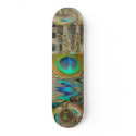 Peacock Feathers Skate Board skateboards by CarolsCamera Peacock Feathers Skate Board skateboards