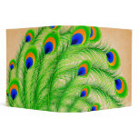 Peacock Feathers Vinyl Binder
