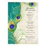 Peacock Feathers Wedding Invitation