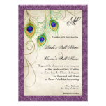 Peacock Feathers Wedding Invitation