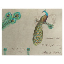 Peacock Feathers Wedding Program 3 Flyers