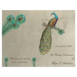 Peacock Feathers Wedding Program 3 Flyers