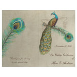 Peacock Feathers Wedding Program 4 Custom Flyer