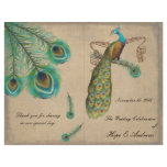 Peacock Feathers Wedding Program Burnt Edges Flyers