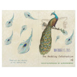 Peacock Feathers Wedding Program flyers