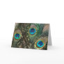 Peacock Feathers with Rocks Card