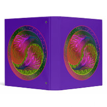 Peacock Feathers Yin Yang 2 Binder