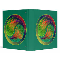 Peacock Feathers Yin Yang 3 Binder