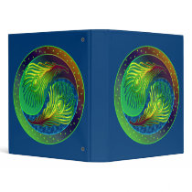 Peacock Feathers Yin Yang 4 Binder