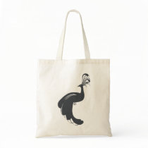 PEACOCK FLOURISH in MIDNIGHT Lightweight Tote bags