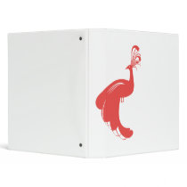 PEACOCK FLOURISH in RED Binder