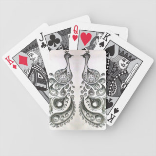 Peacock for cards bicycle poker cards