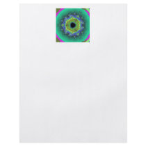 Peacock Fractal Mandala Green Custom Flyer