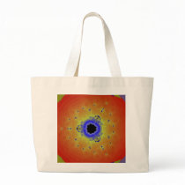 Peacock Fractal Mandala Orange Yellow Bag