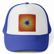 Peacock Fractal Mandala Orange Yellow Hats