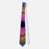 Peacock Fractal Mandala Pink Green Neck Wear