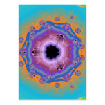 Peacock Fractal Mandala Turquoise Business Card Template