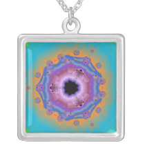 Peacock Fractal Mandala Turquoise Custom Jewelry