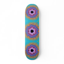 Peacock Fractal Mandala Turquoise Skateboard Decks
