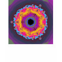Peacock Fractal Mandala Yellow Pink Purple T-shirt