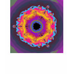 Peacock Fractal Mandala Yellow Pink Purple T-shirt
