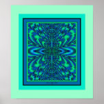 Peacock Fractal Print