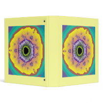 Peacock Fractal Yellow Purple Vinyl Binders
