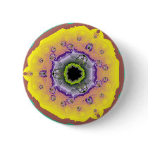 Peacock Fractal Yellow Purple Buttons