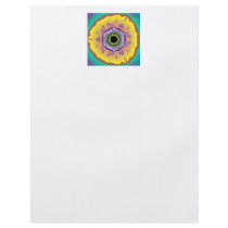 Peacock Fractal Yellow Purple Full Color Flyer