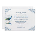 Peacock Garden in Blue and White invitation