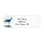 Peacock Garden in Blue and White Return Address Label