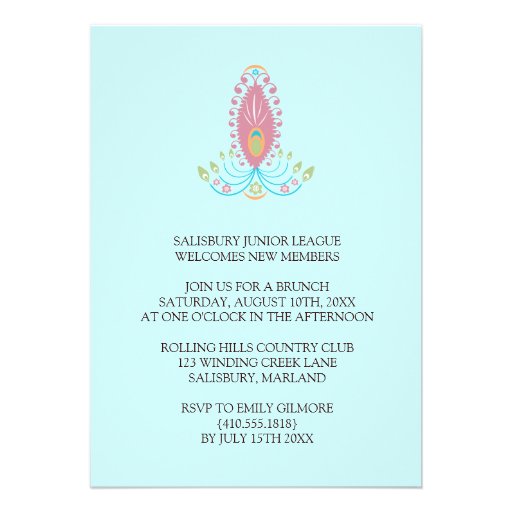 Peacock Garden Party Invitations