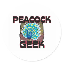 Peacock Geek stickers by AnimalShirts Peacock Geek stickers