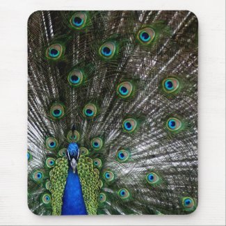 Peacock gifts Peafowl mousepads feathers picture