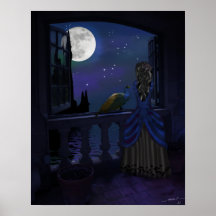 Peacock Girl Posters