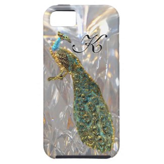 Peacock Glam Elegant Monogram for iphone 5 iPhone 5 Covers