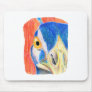 Peacock head colored pencil drawing sketch mousepads