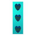 Peacock Hearts, Bookmark business cards by SeaAngel Peacock Hearts, Bookmark business cards