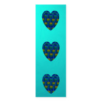 Peacock Hearts, Bookmark business cards by SeaAngel Peacock Hearts, Bookmark business cards